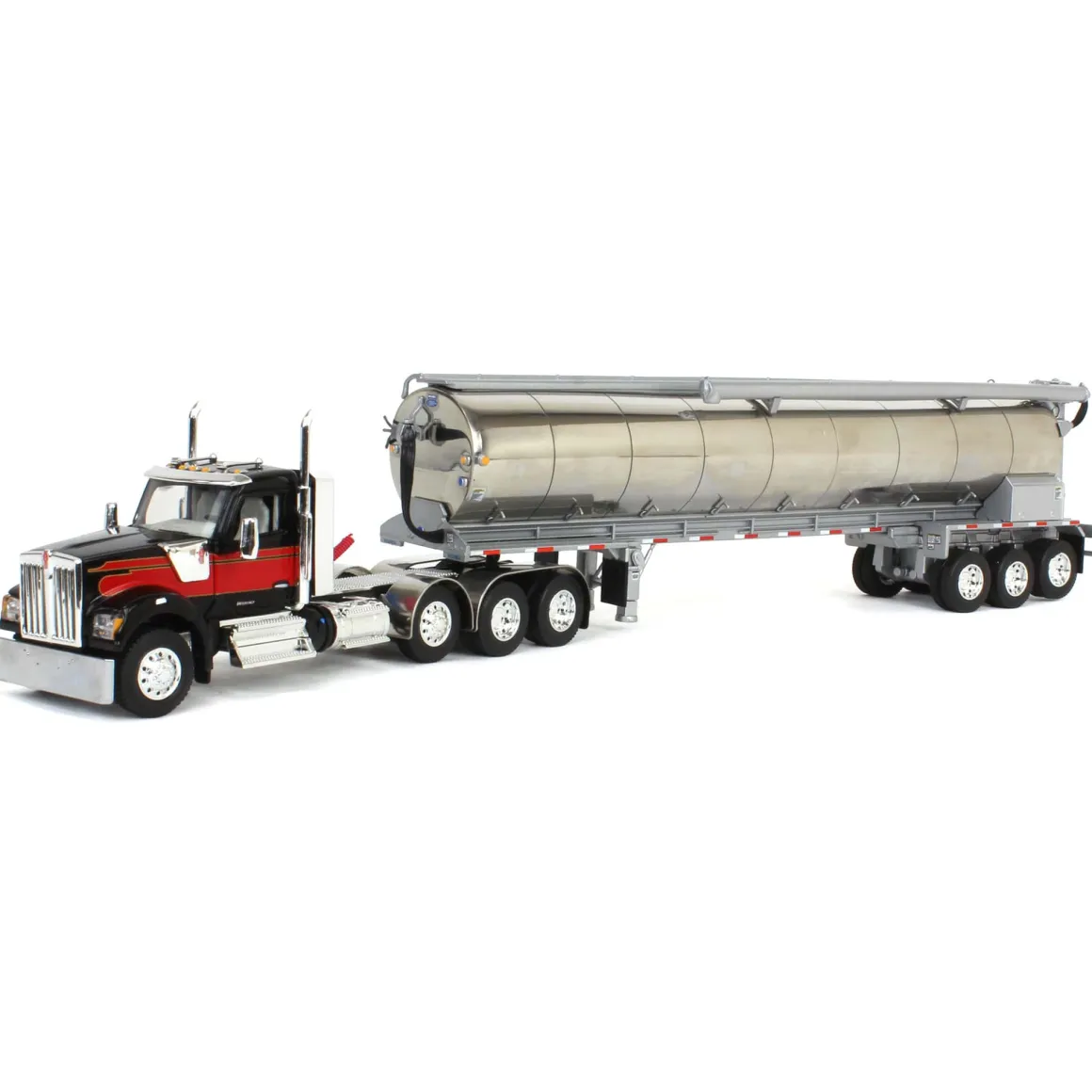 1/64 Kenworth W990 with Walinga Tandem Feed Trailer, Red/Black, DCP by First Gear
