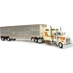 1/64 Kenworth W900L w/ Wilson Silverstar Livestock Trailer, Big Rigs #13: Paradise Trucking, DCP by First Gear