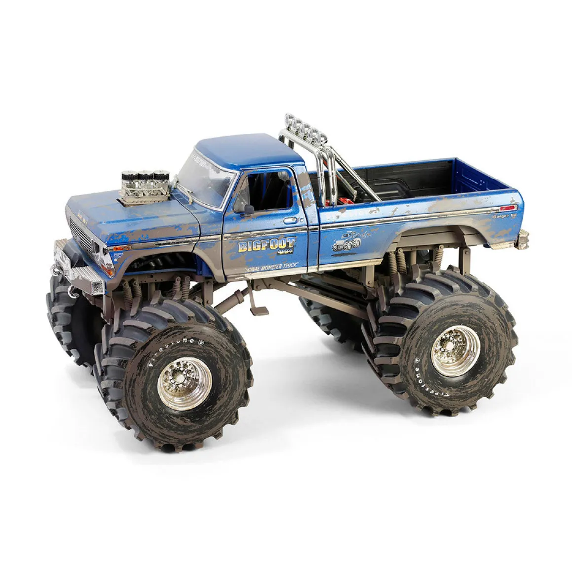 1/18 Kings of Crunch Bigfoot #1, 1974 Ford F-250 Monster Truck with 66-Inch Tires, Dirty Version