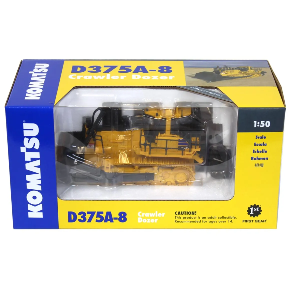 1/50 Komatsu D375A-8 Crawler Dozer with Ripper by First Gear