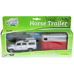 1/32 Land Rover Defender with Horse Trailer and 2 Horses