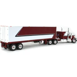 1/64 Legendary Red & White Kenworth W900A w/ 40ft Vintage Reefer Trailer, DCP by First Gear
