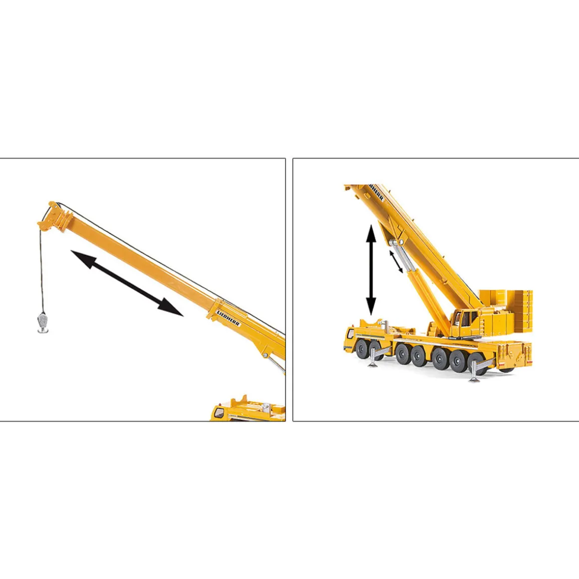 1/87 Liebherr Mobile Crane with Telescoping & Pivoting Crane Arm
