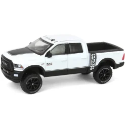 1/64 Lifted 2017 Dodge Ram 2500 Power Wagon Pickup Truck, White, Collaboration Exclusive