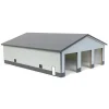 1/64 Light & Dark Gray 3 Door 60ft x 80ft Wooden Implement or Shop Building
