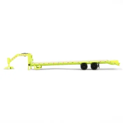 1/64 Lime Green Gooseneck Trailer with Red & White Conspicuity Stripes, Hobby Exclusive