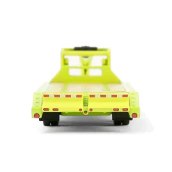 1/64 Lime Green Gooseneck Trailer with Red & White Conspicuity Stripes, Hobby Exclusive
