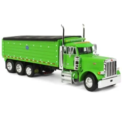 1/64 Lime Green Peterbilt 379 w/ Tri-axle MAC Dump Body, DCP by First Gear