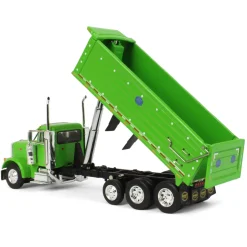 1/64 Lime Green Peterbilt 379 w/ Tri-axle MAC Dump Body, DCP by First Gear
