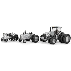 1/64 Limited Edition 100 Years Silver and Black John Deere 8400R, 4020, Waterloo Three Piece Set