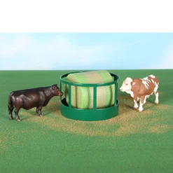 1/16 Little Buster Toys Green Round Bale Hay Feeder