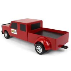 1/16 Little Buster Toys Red 4-Door Dually Pickup Truck
