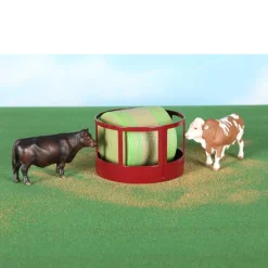 1/16 Little Buster Toys Red Round Bale Hay Feeder