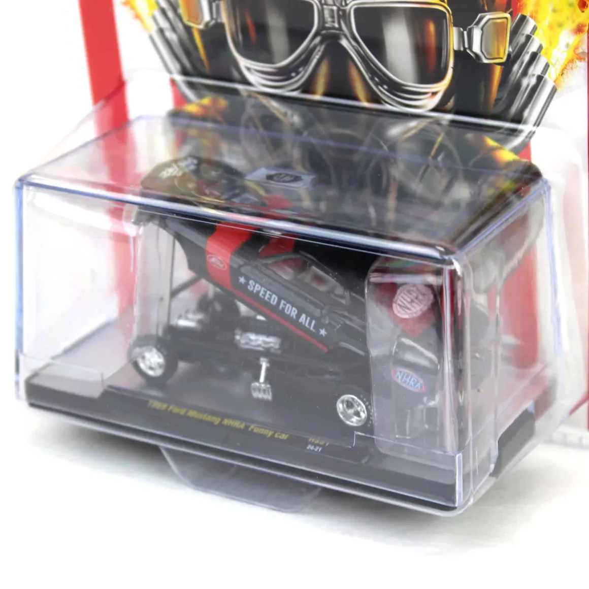 1/64 M2 Machines 1969 Ford Mustang Funny Car, Pearl Black & Red, Hobby Exclusive Release