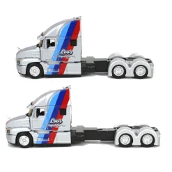 1/64 Mack Anthem Car Carrier with 1988 BMW 3 Series M3, Silver, Maisto