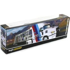 1/64 Mack Anthem Car Carrier with 1988 BMW 3 Series M3, Silver, Maisto