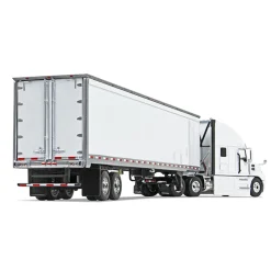 1/64 Mack Anthem Sleeper Cab, White with White 53ft Box Trailer by First Gear