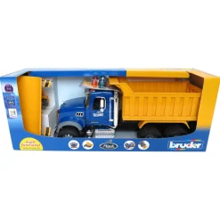 1/16 Mack Granite Dump Truck with Snow Plow & Hard Hat by Bruder