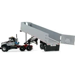 1/50 Mack Granite MP Day Cab, Black, Silver, East Genesis End Dump Trailer by First Gear