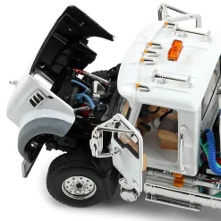 1/50 Mack Granite MP Day Cab, White with Chrome East Genesis End Dump Trailer by First Gear
