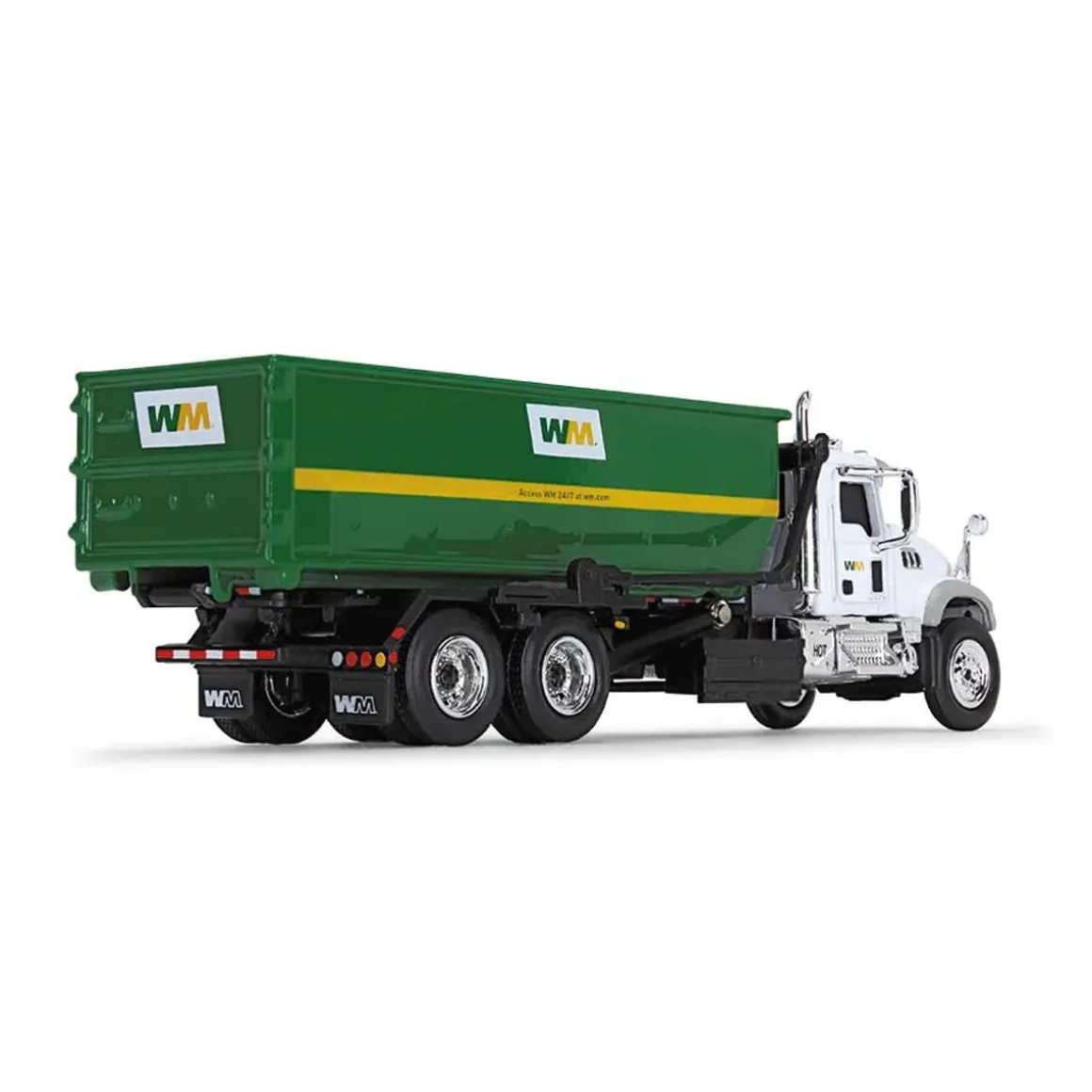 1/87 Mack Granite MP with Tub-Style Roll-Off Container, Waste Management