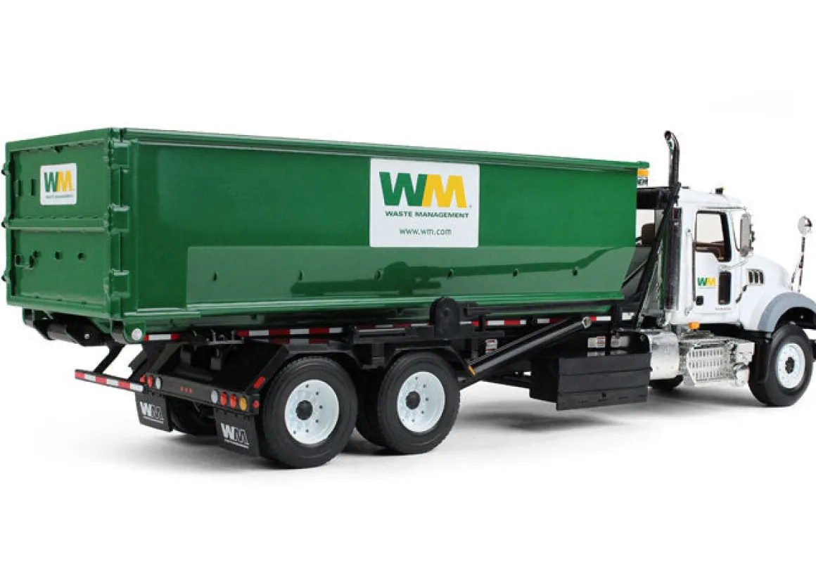 1/34 Mack Granite Waste Management Truck with Green Roll off Container
