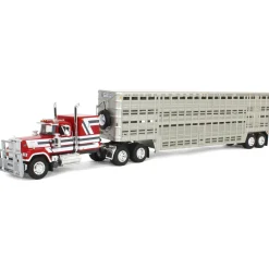 1/64 Mack Super-Liner with 45ft Wilson Vintage Livestock Trailer, DCP by First Gear