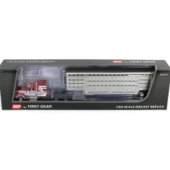 1/64 Mack Super-Liner with 45ft Wilson Vintage Livestock Trailer, DCP by First Gear