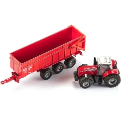 1/87 Massey Ferguson 8480 Tractor with Krampe Dump Trailer