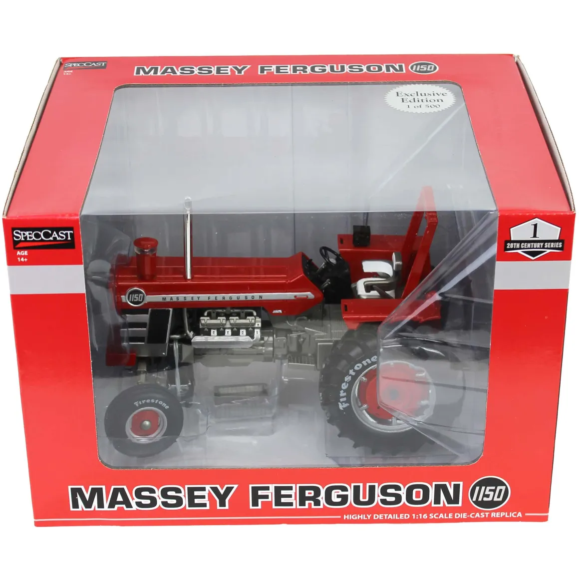 1/16 Massey Ferguson 1150 with Firestone Tires, ROPS & Chrome Stack