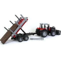 1/16 Massey Ferguson 7480 with Front Loader and Timber Trailer