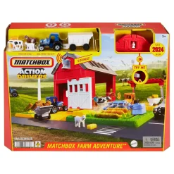 1/64 Matchbox Farm Adventure Playset with Tractor, Trailer, Animals & More