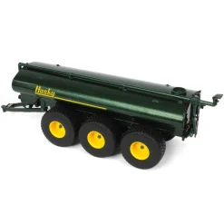 1/64 Metallic Green Husky 27500L Tri-axle Slim Line Liquid Manure Spreader by First Gear