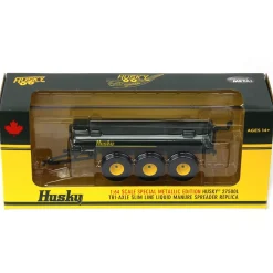 1/64 Metallic Green Husky 27500L Tri-axle Slim Line Liquid Manure Spreader by First Gear