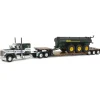 1/64 Metallic Green Husky Peterbilt 379 w/ Fontaine Renegade Lowboy & Husky Manure Spreader, DCP by First Gear
