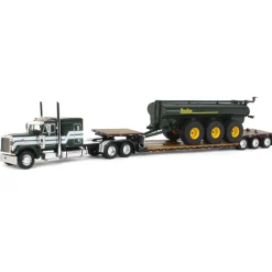 1/64 Metallic Green Husky Peterbilt 379 w/ Fontaine Renegade Lowboy & Husky Manure Spreader, DCP by First Gear