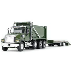 1/64 Metallic Green Western Star 49X with Ox Bodies Dump & Beaver Tail Trailer, DCP by First Gear