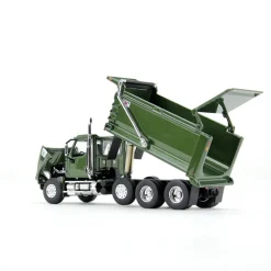 1/64 Metallic Green Western Star 49X with Ox Bodies Dump & Beaver Tail Trailer, DCP by First Gear