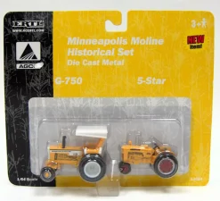 1/64 Minneapolis Moline 2 Piece Set with G-750 & 5 Star by ERTL