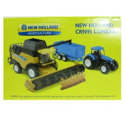 1/32 New Holland Combine, Tractor & Grain Cart by New Ray