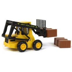 1/25 New Holland L-555 Super Boom Skid Loader with Cargo by NZG
