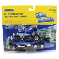1/64 New Holland "Blue Blazes" Pulling Tractor with Pulling Sled