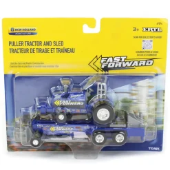 1/64 New Holland "Fast Forward" Pulling Tractor with Sled