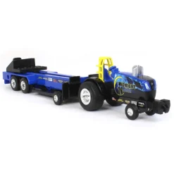 1/64 New Holland "Midnight Blue" Pulling Tractor with Pulling Sled