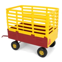1/16 New Holland Red & Yellow Bale Throw Wagon