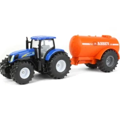 1/50 New Holland Tractor with Single-Axle Abbey Vacuum Tanker by SIKU