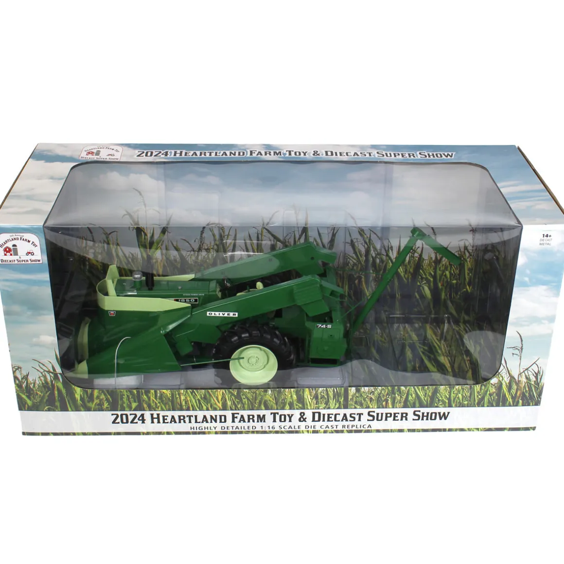 1/16 Oliver 1650 with 2 Row Picker & Sheller, 2024 Heartland Toy Show