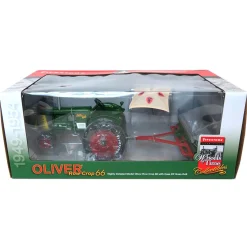 1/16 Oliver Row Crop 66 with Case DF Grain Drill, Firestone Series