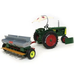 1/16 Oliver Row Crop 66 with Case DF Grain Drill, Firestone Series
