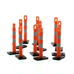 1/50 Orange Lane Delineation Markers with Black Bases, 18 Pack, 3D Printed